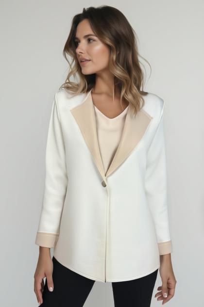 BENACO - Two-tone bonded fabric jacket