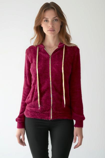 BENACO - Fur jacket with hood