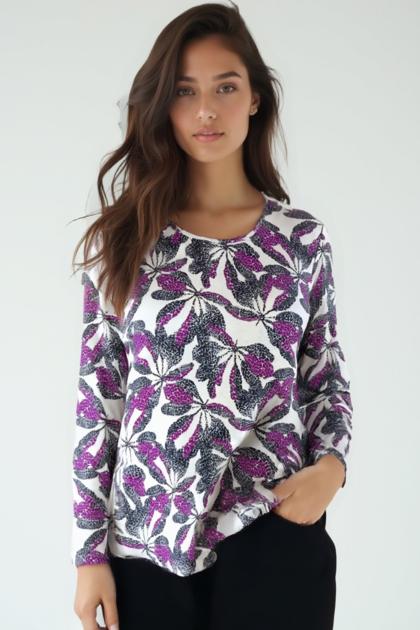 BENACO - Warm winter hand-knitted viscose sweater