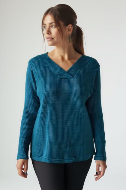 BENACO - Long thin ribbed viscose sweater